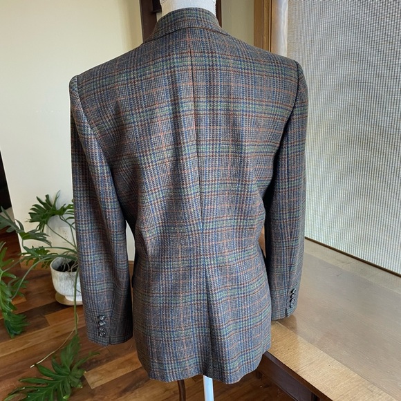 Lauren Ralph Lauren Checkered Blazer - Brown and Blue - Picture 3 of 16